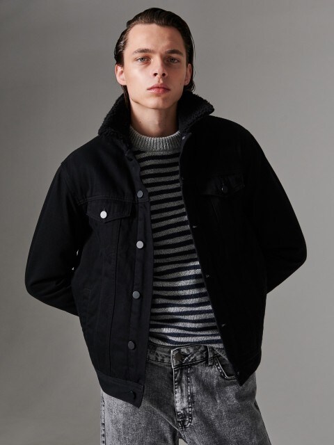 Sherpajacke aus Denim