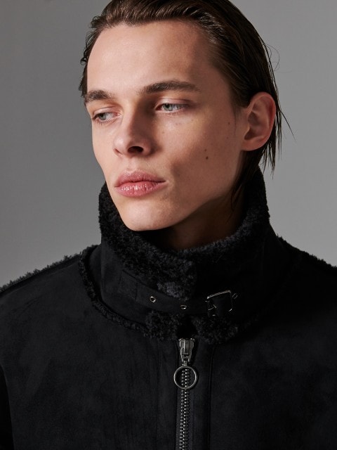 Jacke aus Lammfellimitat
