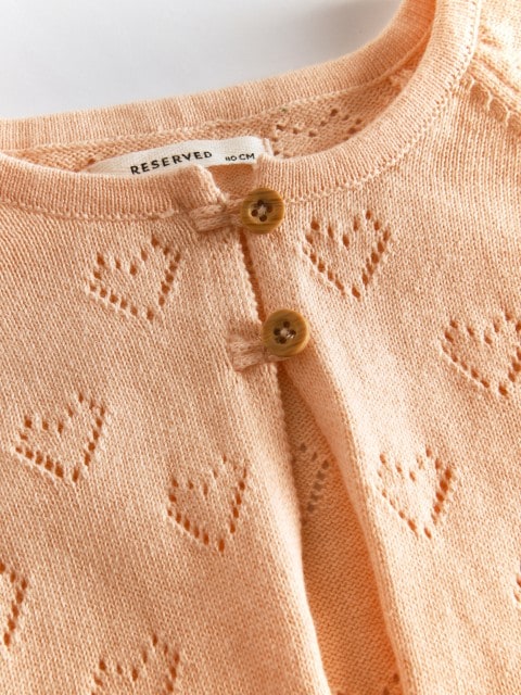 Cardigan à motif cœur