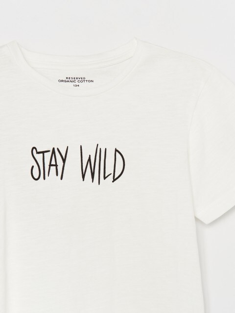 Cotton T-shirt with script