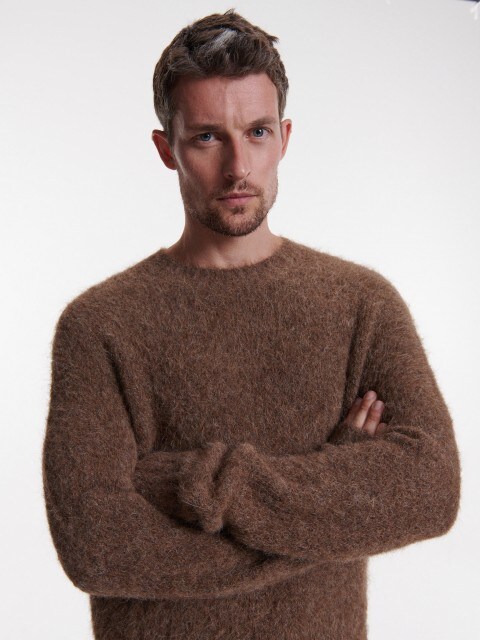 Džemper s visokim udjelom vune od alpake PREMIUM