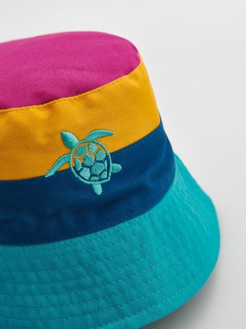 Cotton bucket hat with embroidery detail
