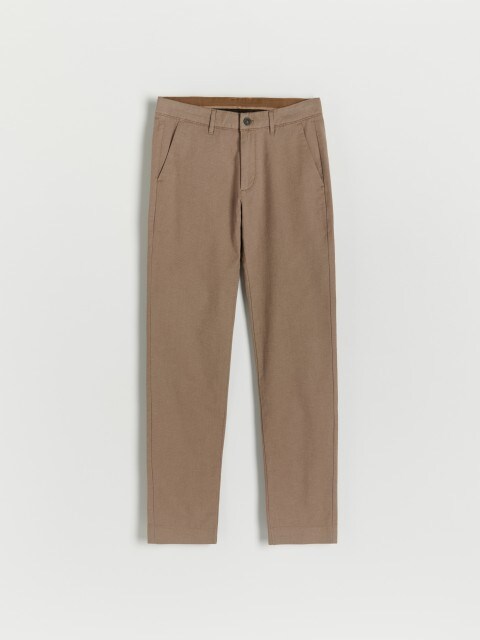 Chino trousers with micro pattern
