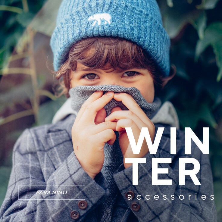 Winter accessories collection for BOYS - glves, scarves, hats - AW19
