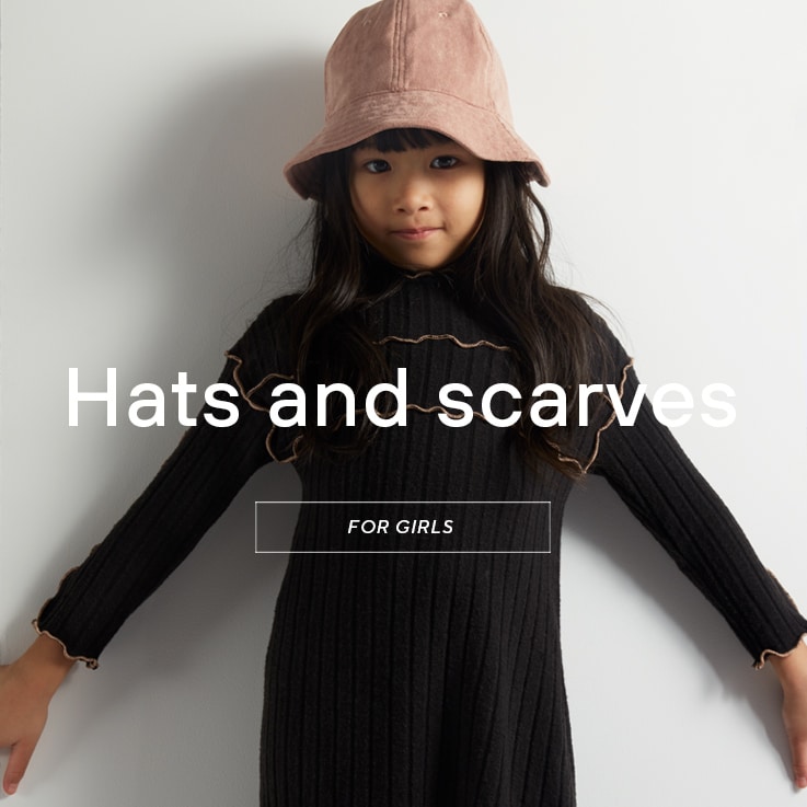 Spring accessories collection for GIRLS - scarves and hats - SS20