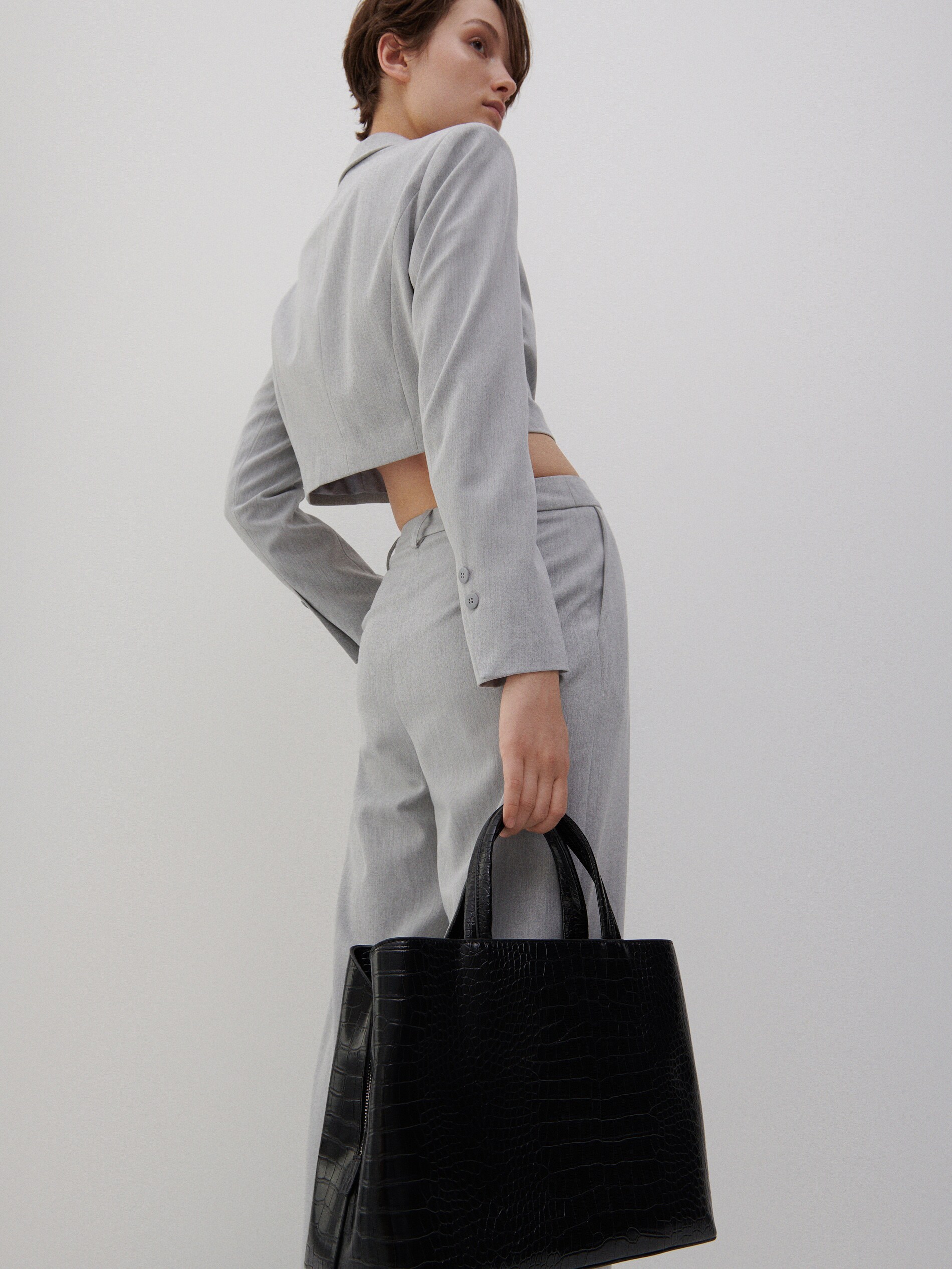 Veľká kabelka s motívom krokodílej kože