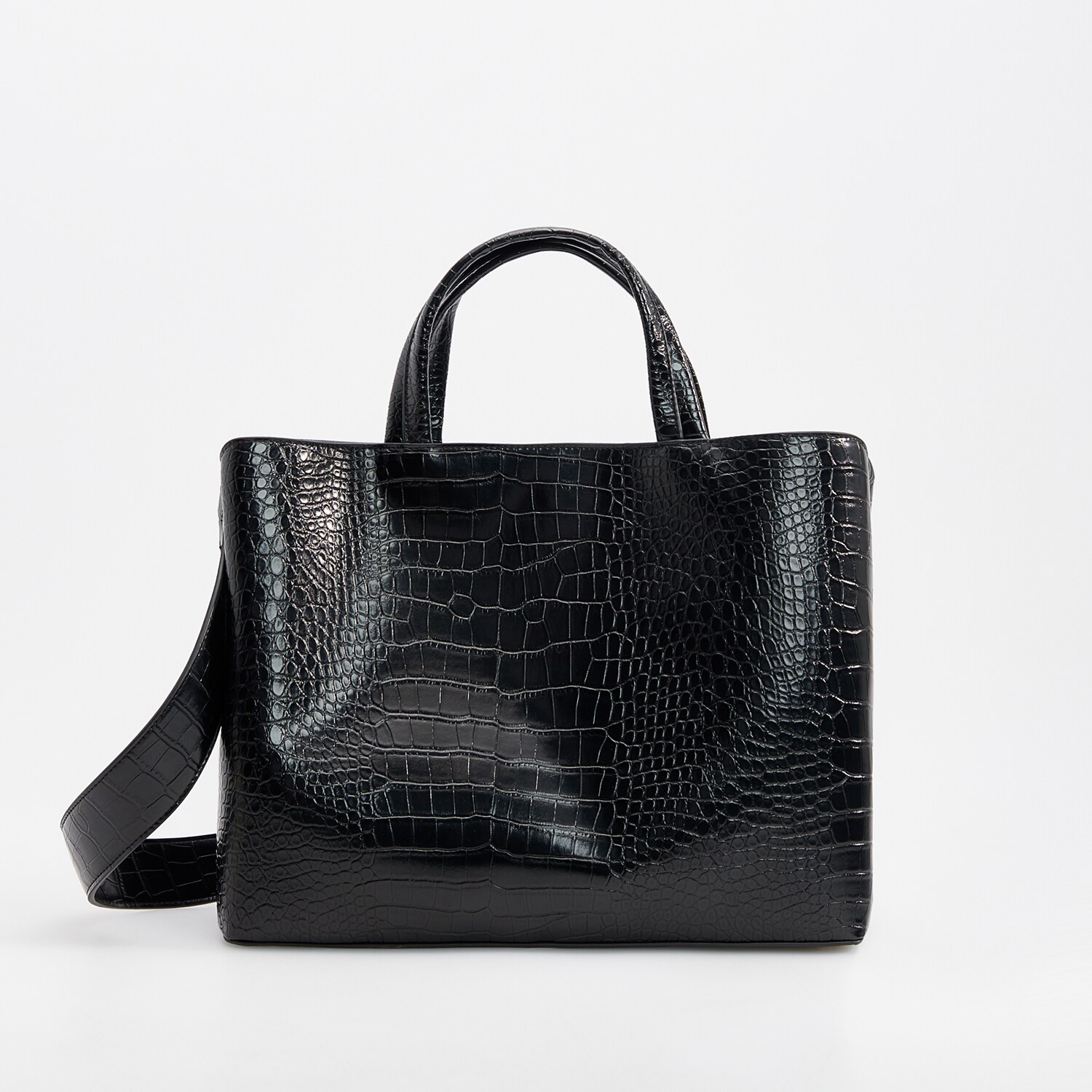 Veľká kabelka s motívom krokodílej kože