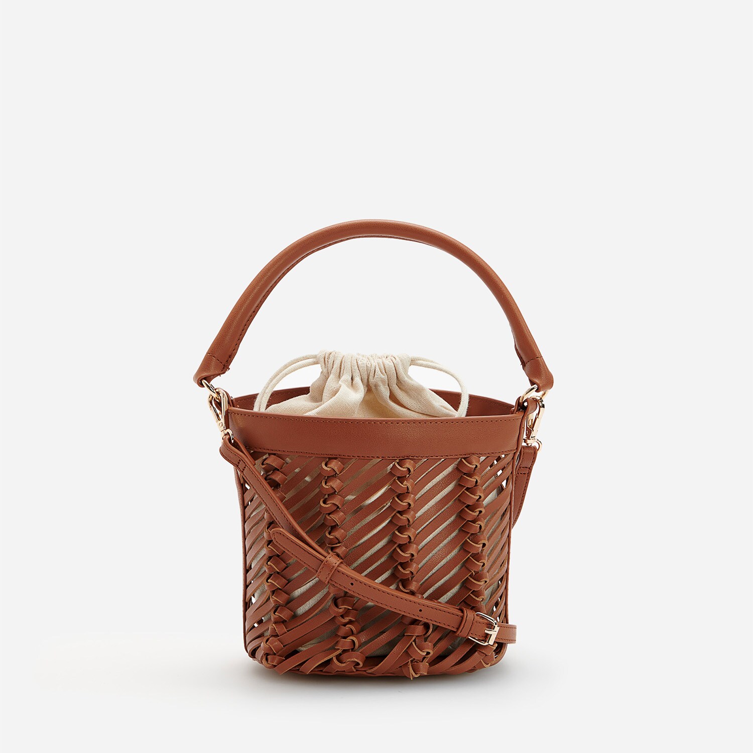 Pletená košíková kabelka