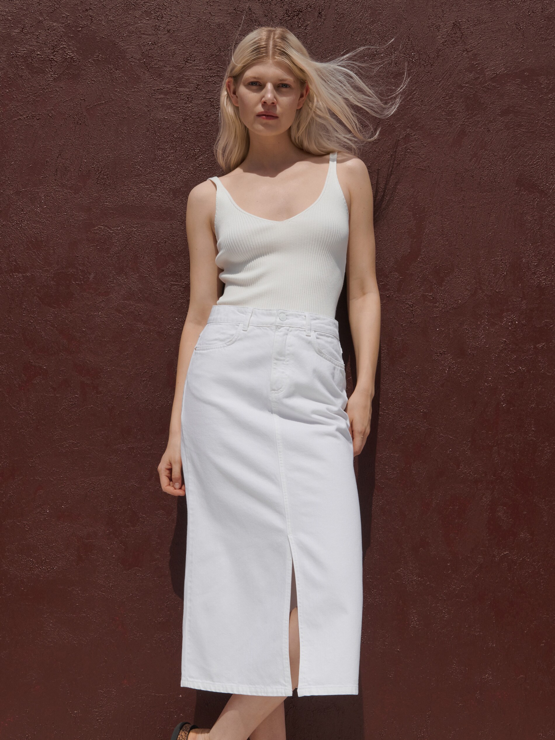 Bavlnená midisukňa