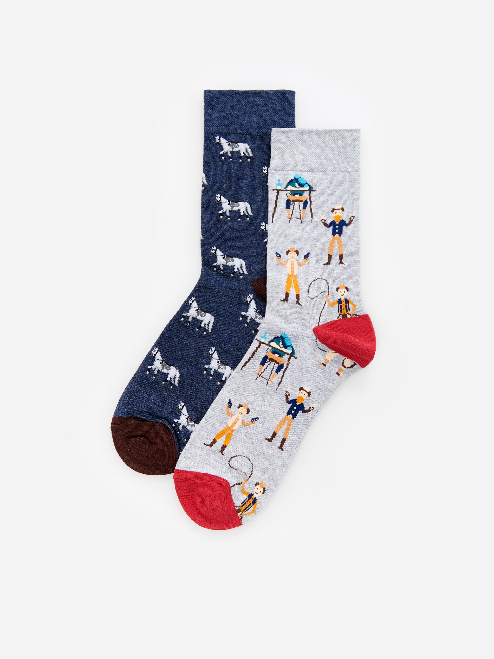 Súprava 2 párov vzorovaných ponožiek