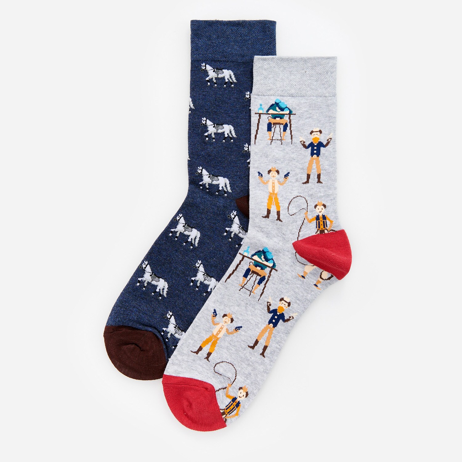 Súprava 2 párov vzorovaných ponožiek