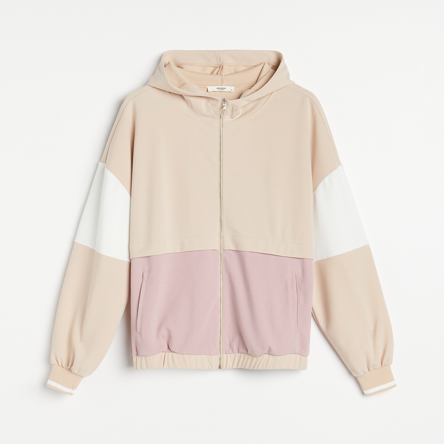 Hladká úpletová mikina s kapucňou