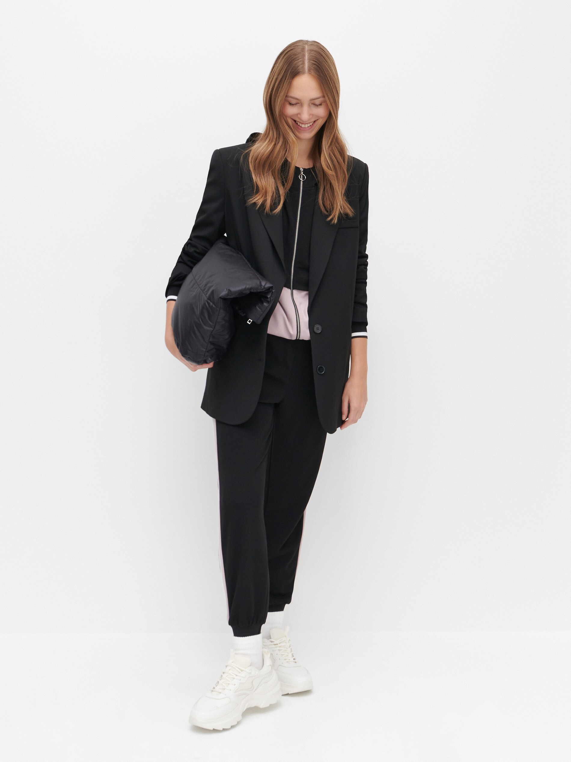 Hladká úpletová mikina s kapucňou