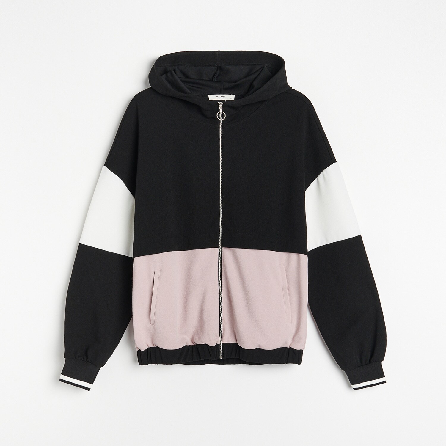 Hladká úpletová mikina s kapucňou