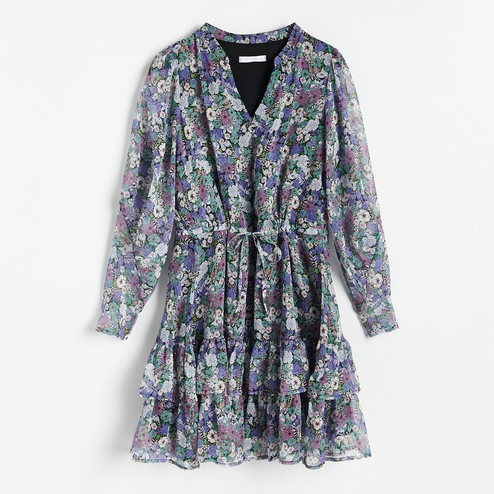 Vzorované šaty s viazaním