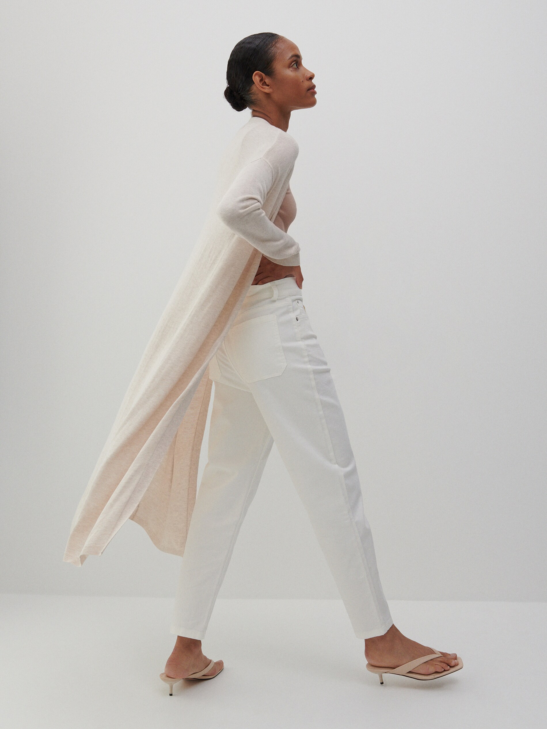 Dlhý viskózový kardigán