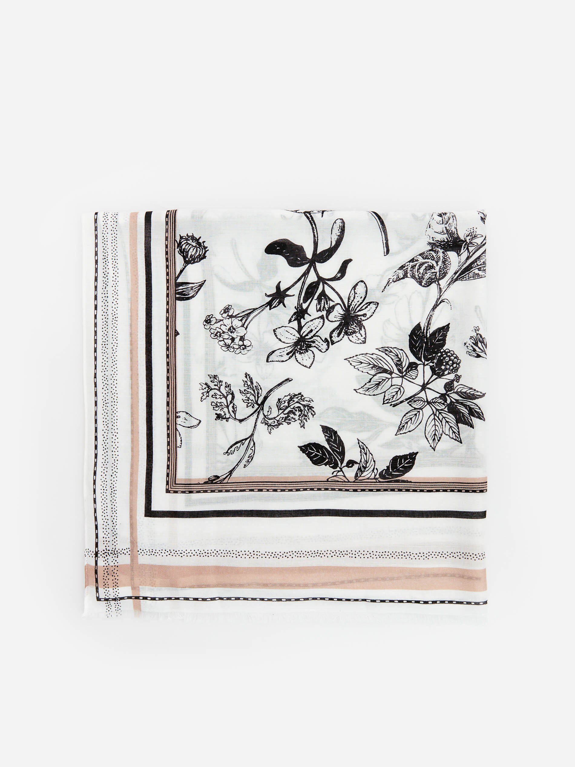 Šál s kvetinovým vzorom