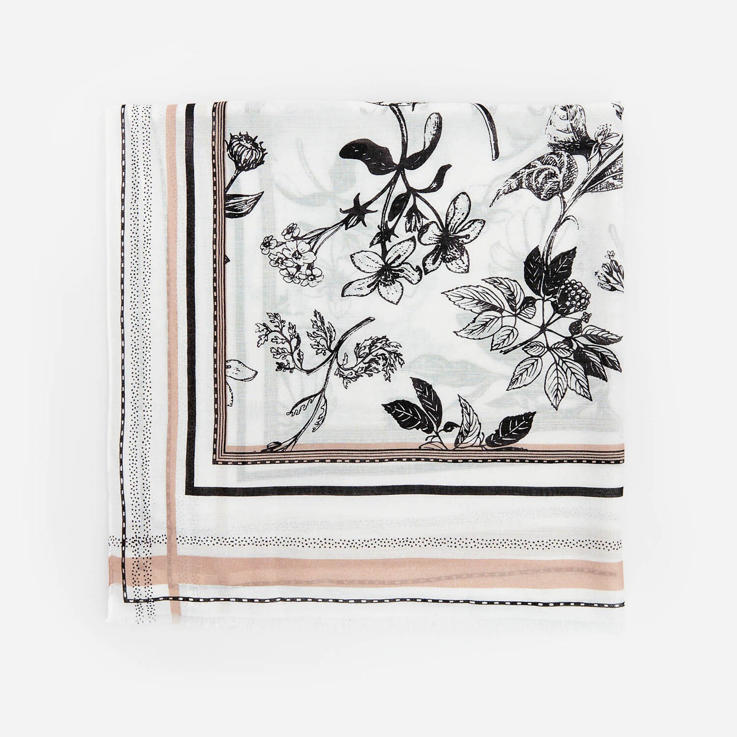 Šál s kvetinovým vzorom