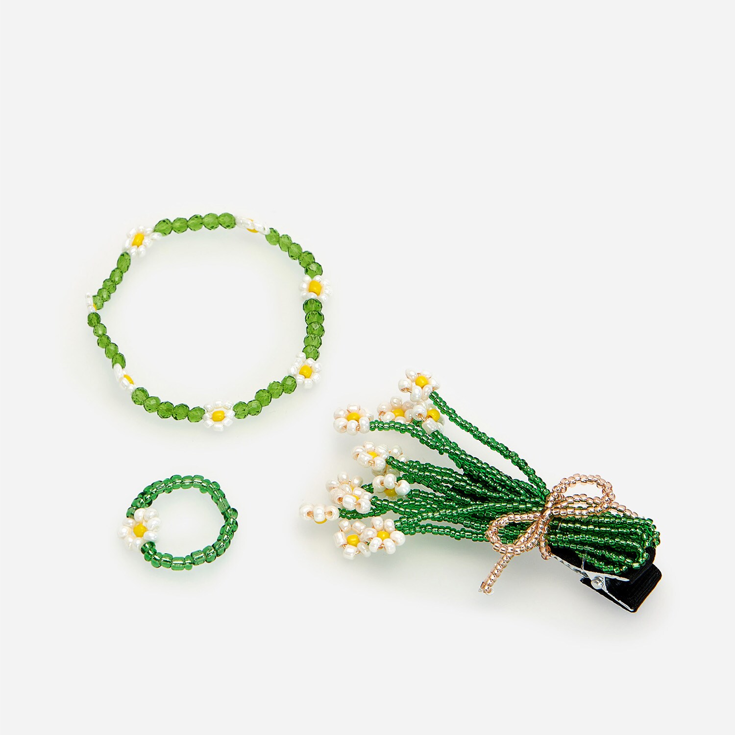 Súprava náramku, prsteňa a sponky do vlasov