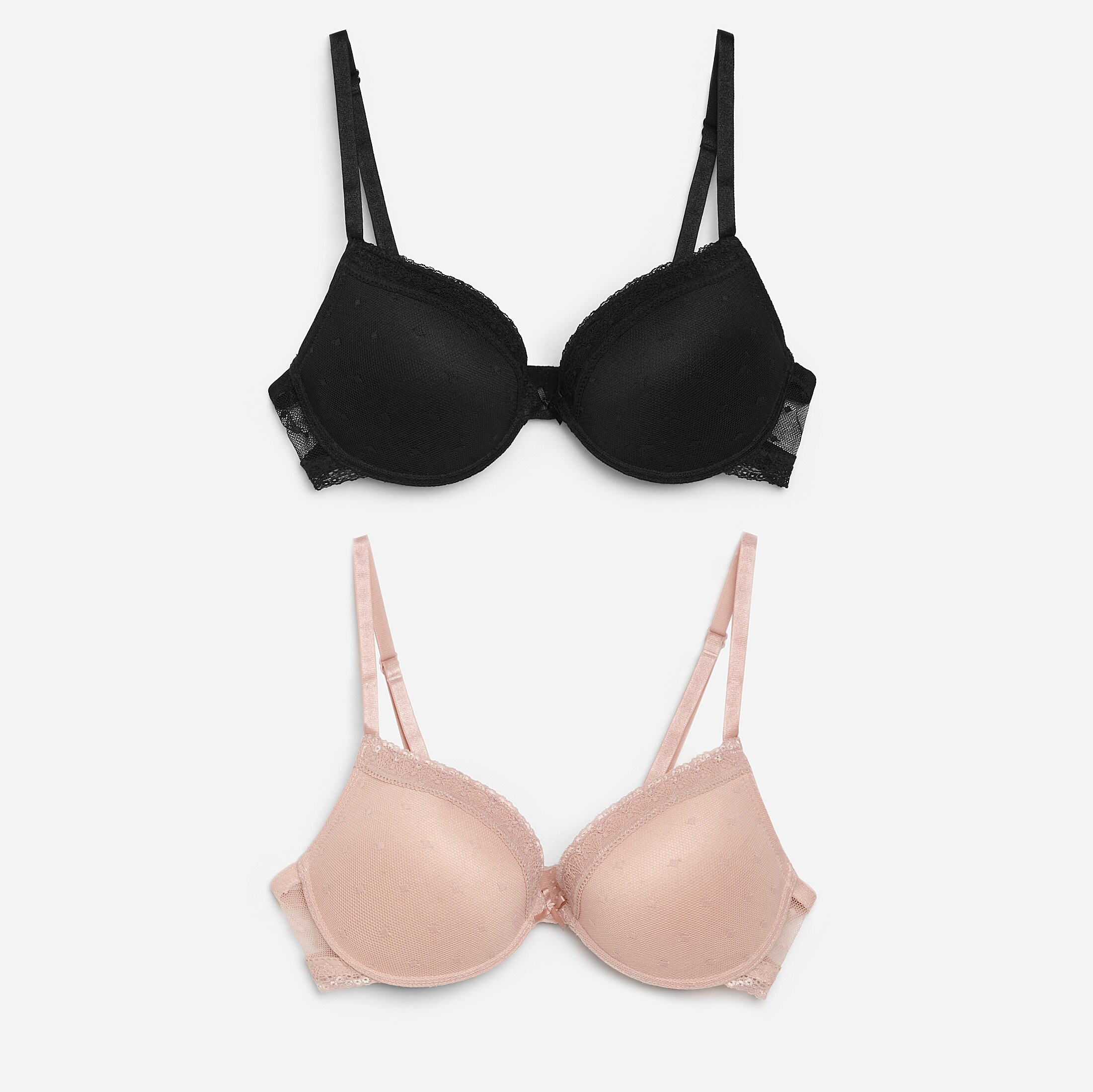 Súprava 2 push up podprseniek s čipkovaným detailom