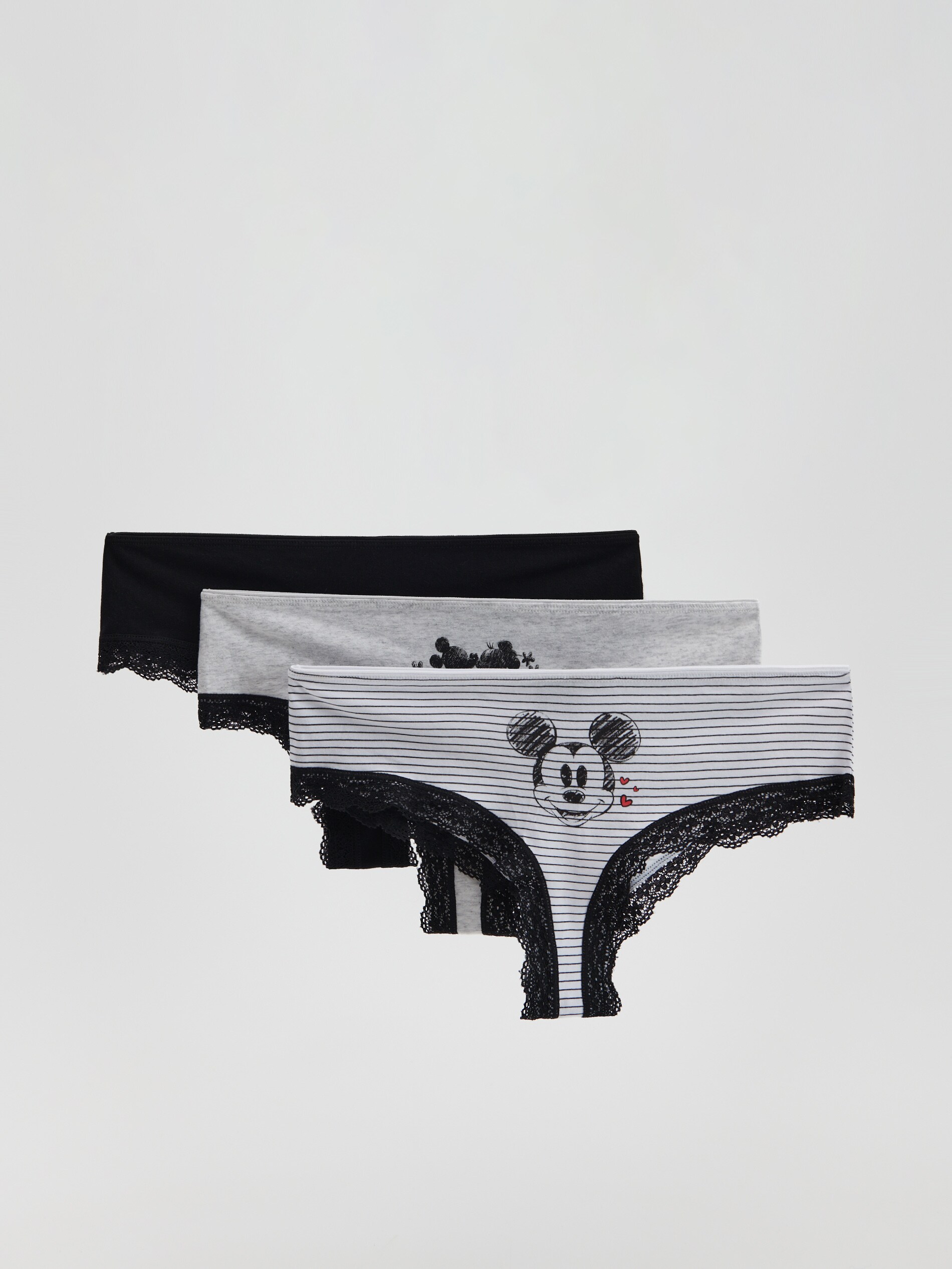 Súprava 3 hipsterských nohavičiek Mickey Mouse