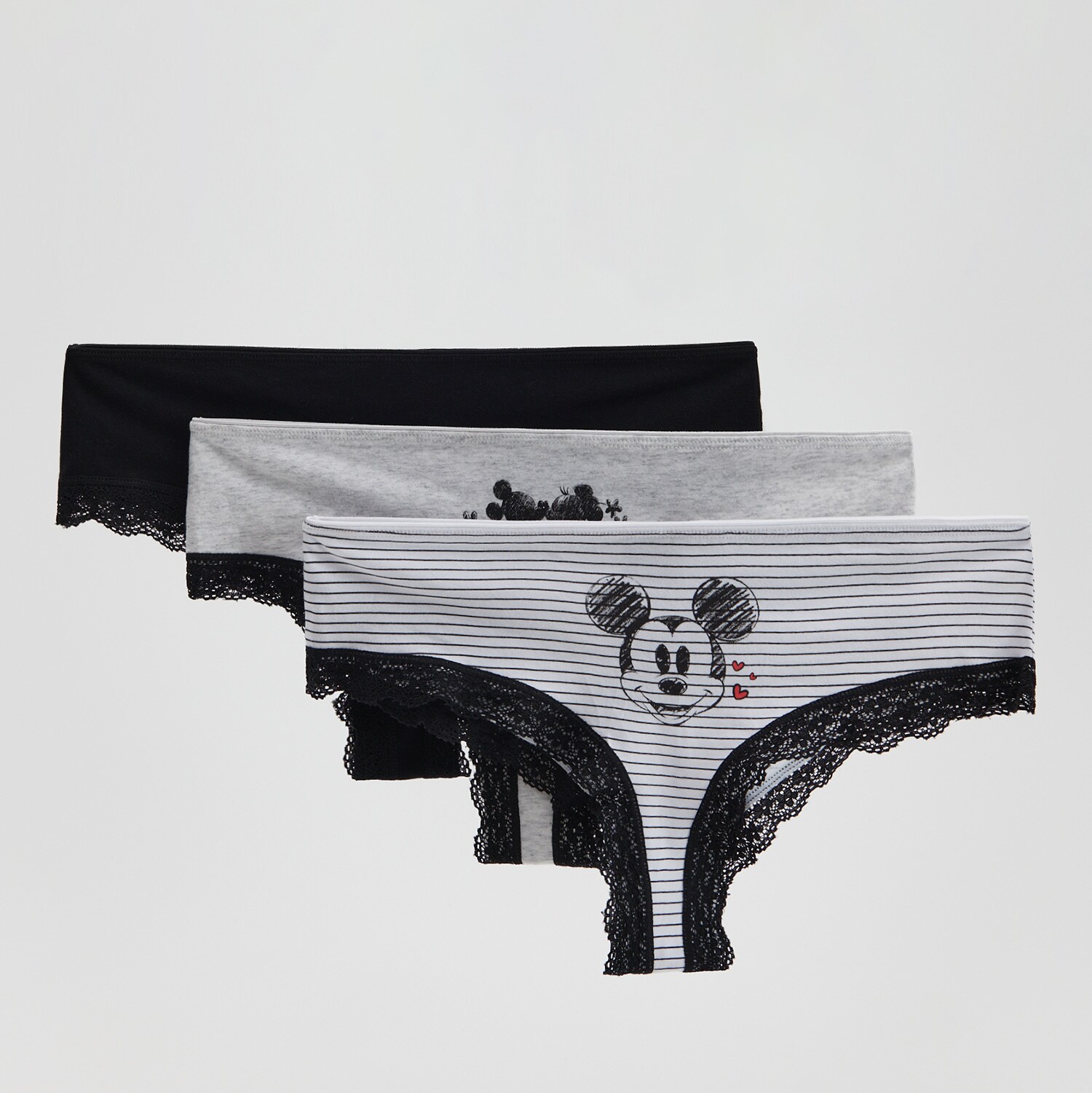 Súprava 3 hipsterských nohavičiek Mickey Mouse