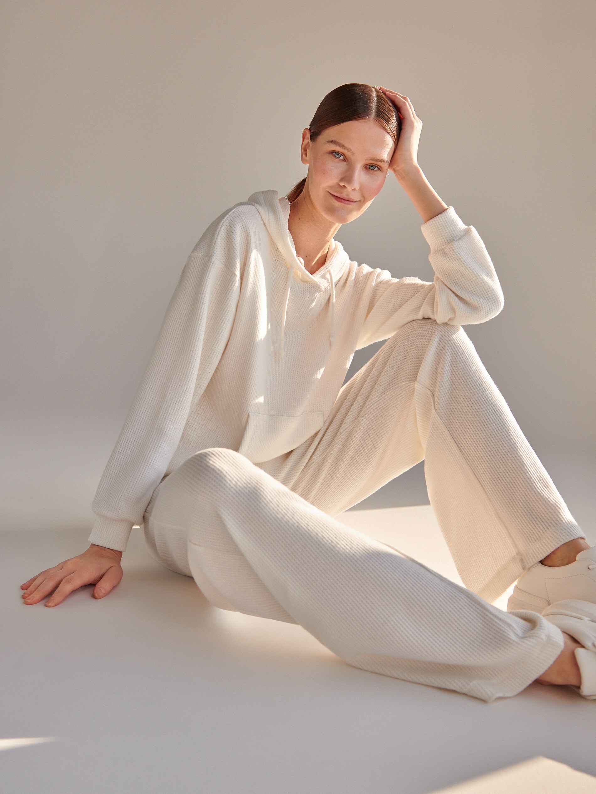 Štruktúrované úpletové nohavice