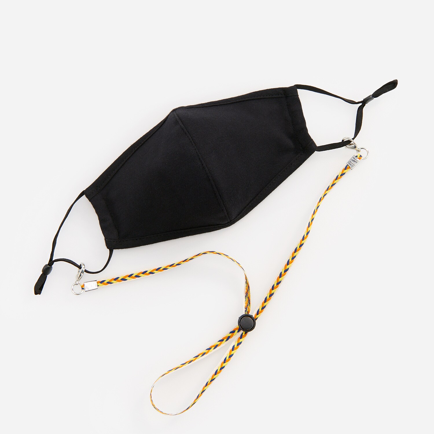 Bavlnená maska na tvár s ozdobnou retiazkou