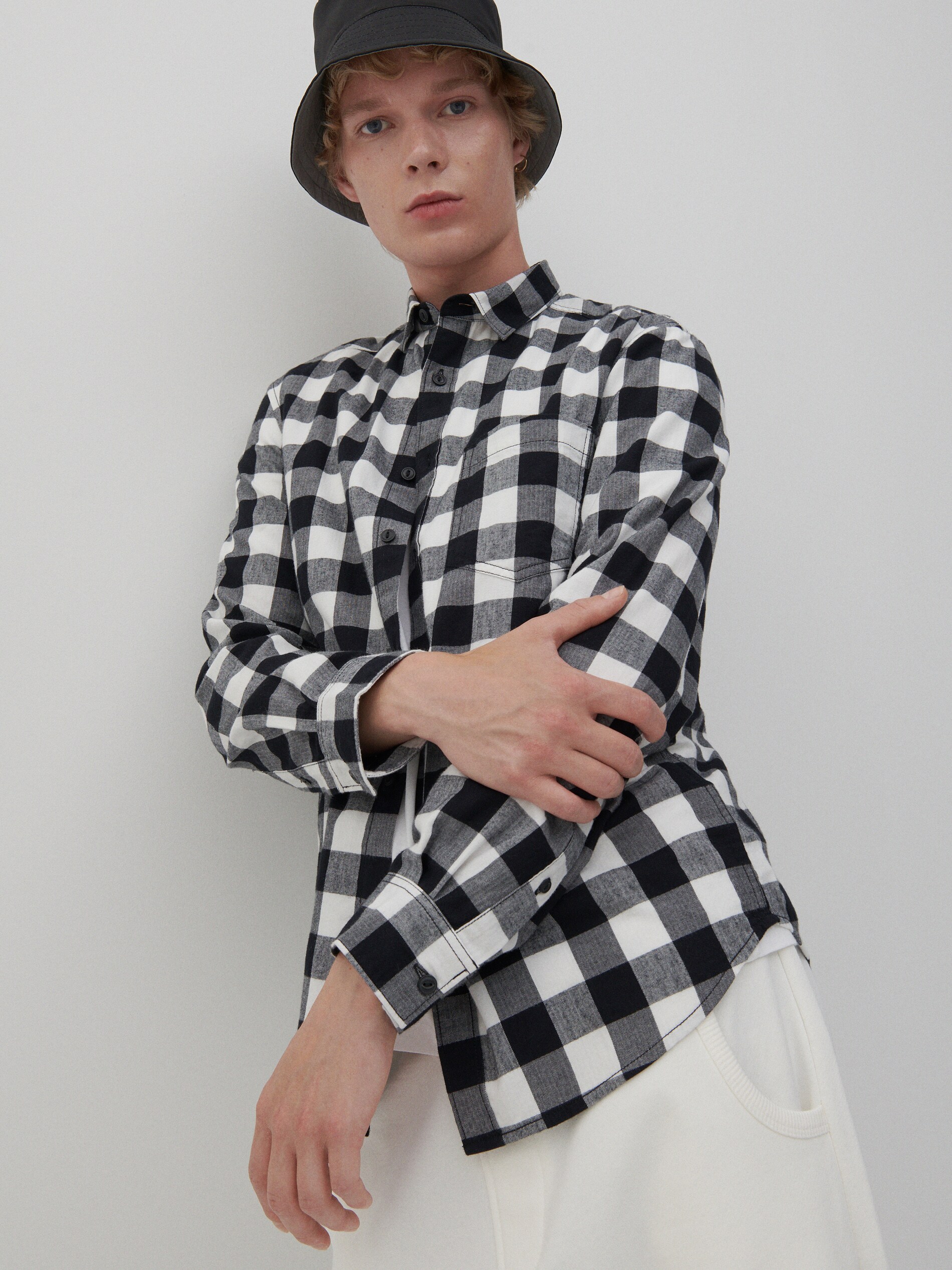 Kockovaná košeľa regular fit