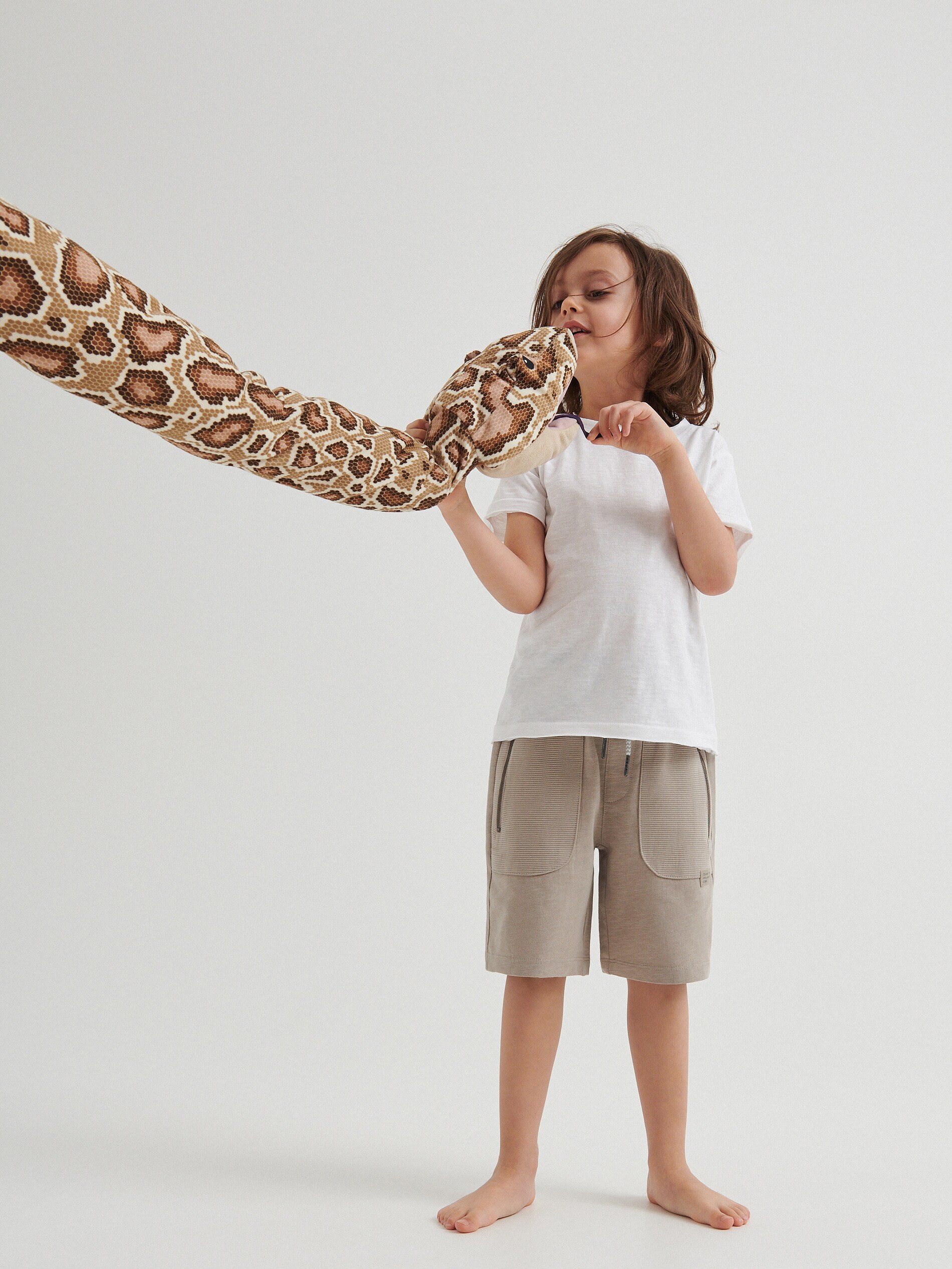 Úpletové šortky s vreckami