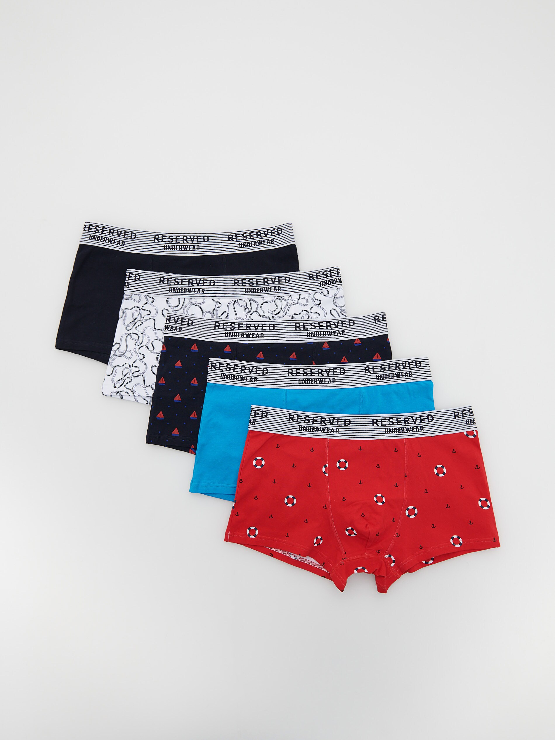 Súprava 5 bavlnených boxeriek