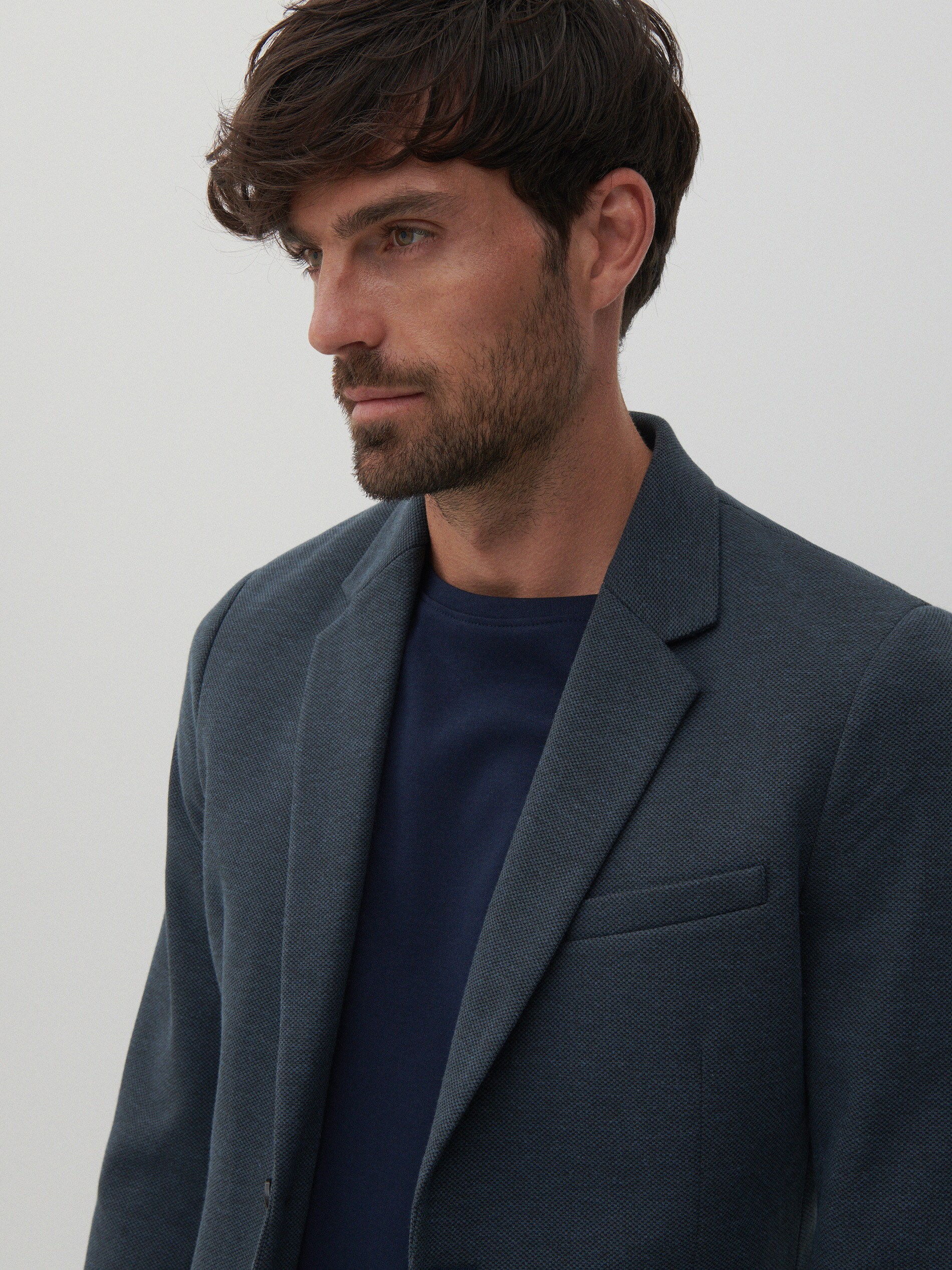 Melírované slim fit sako