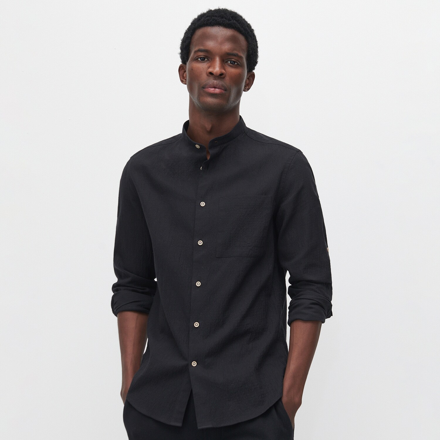 Košeľa slim fit so stojačikom