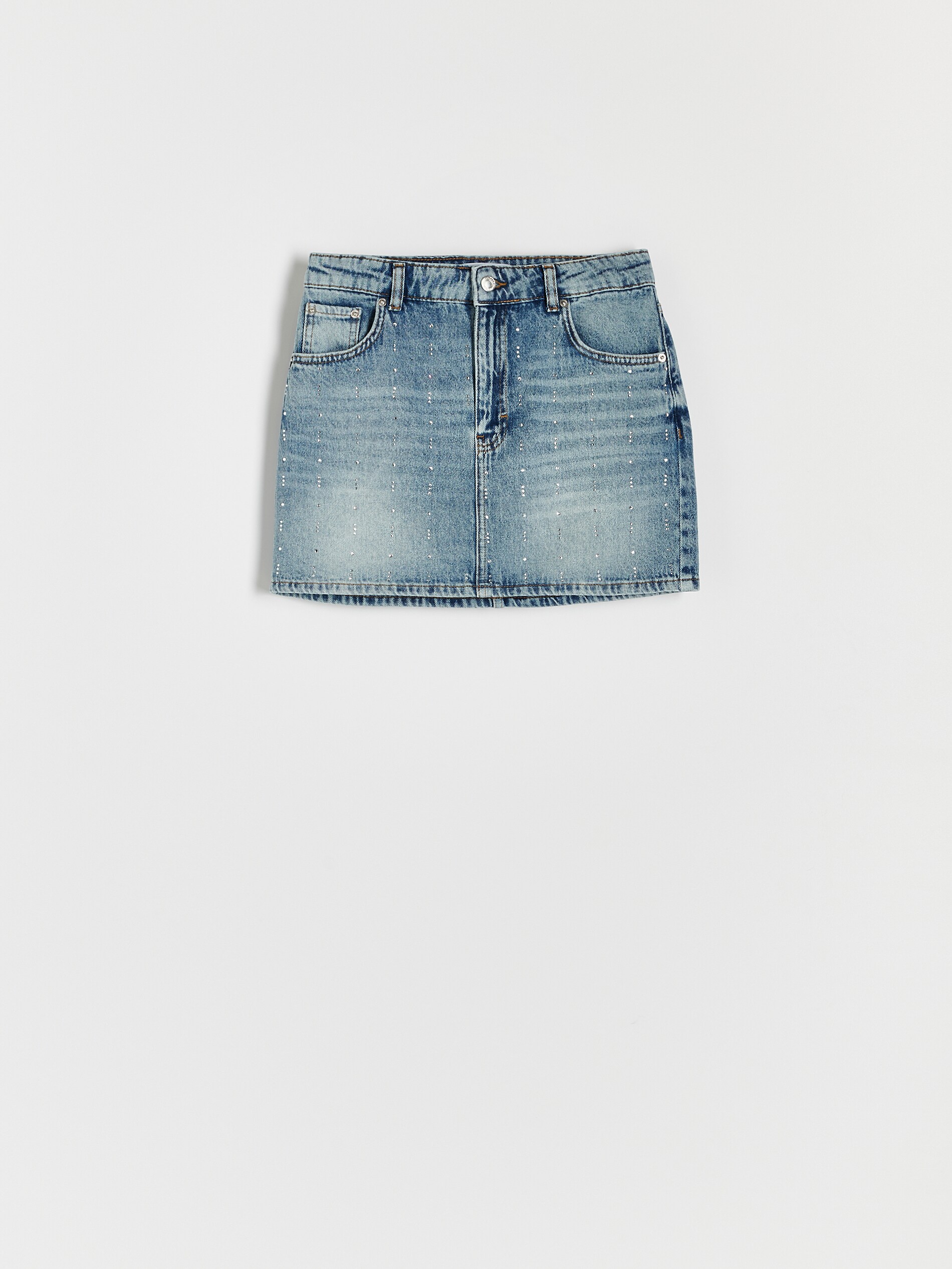 reserved.com | Jeanskleid mit Ziersteinen