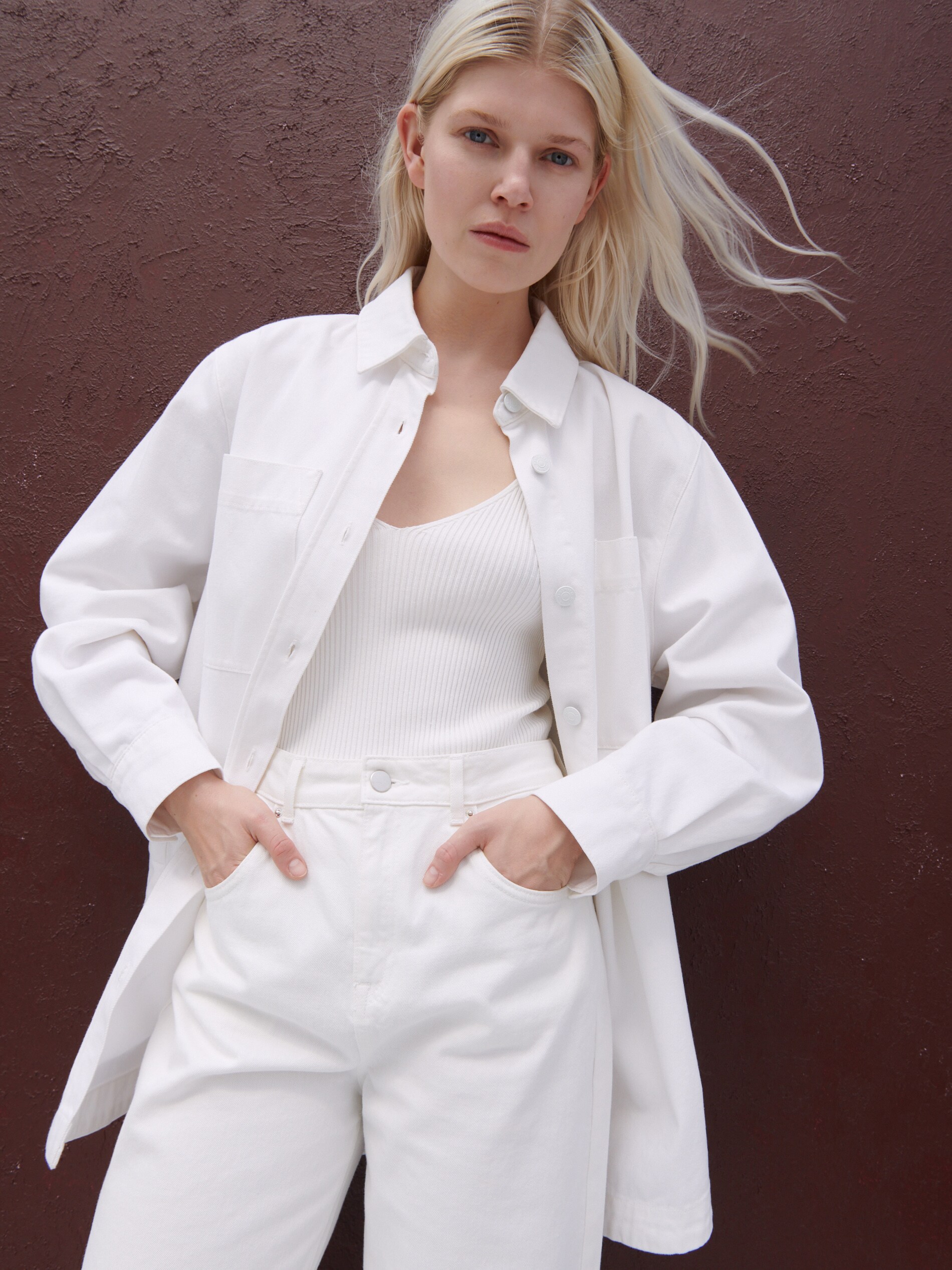 Denimová košeľa s vreckami