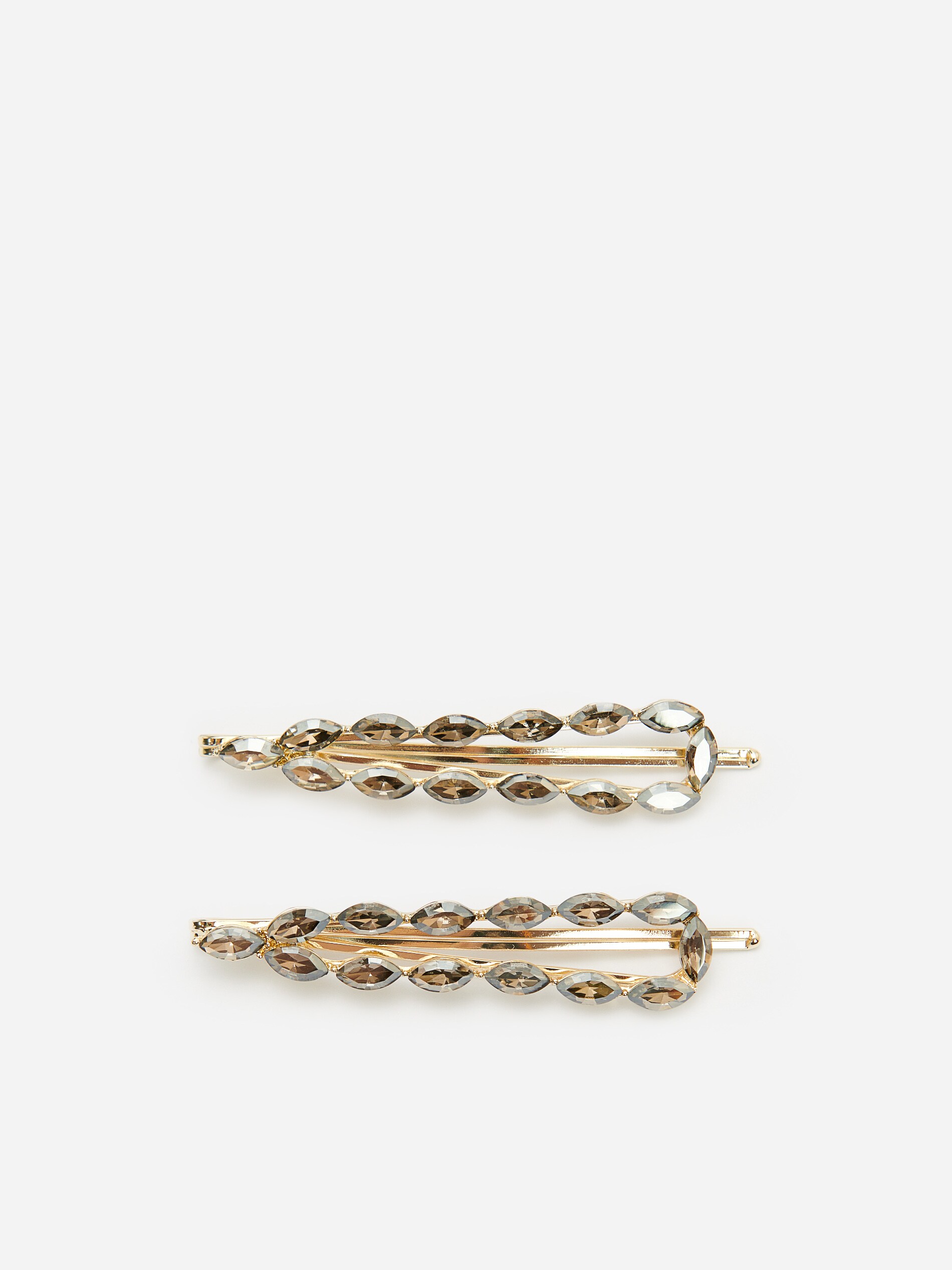 2 sponky do vlasov s ozdobnými kamienkami