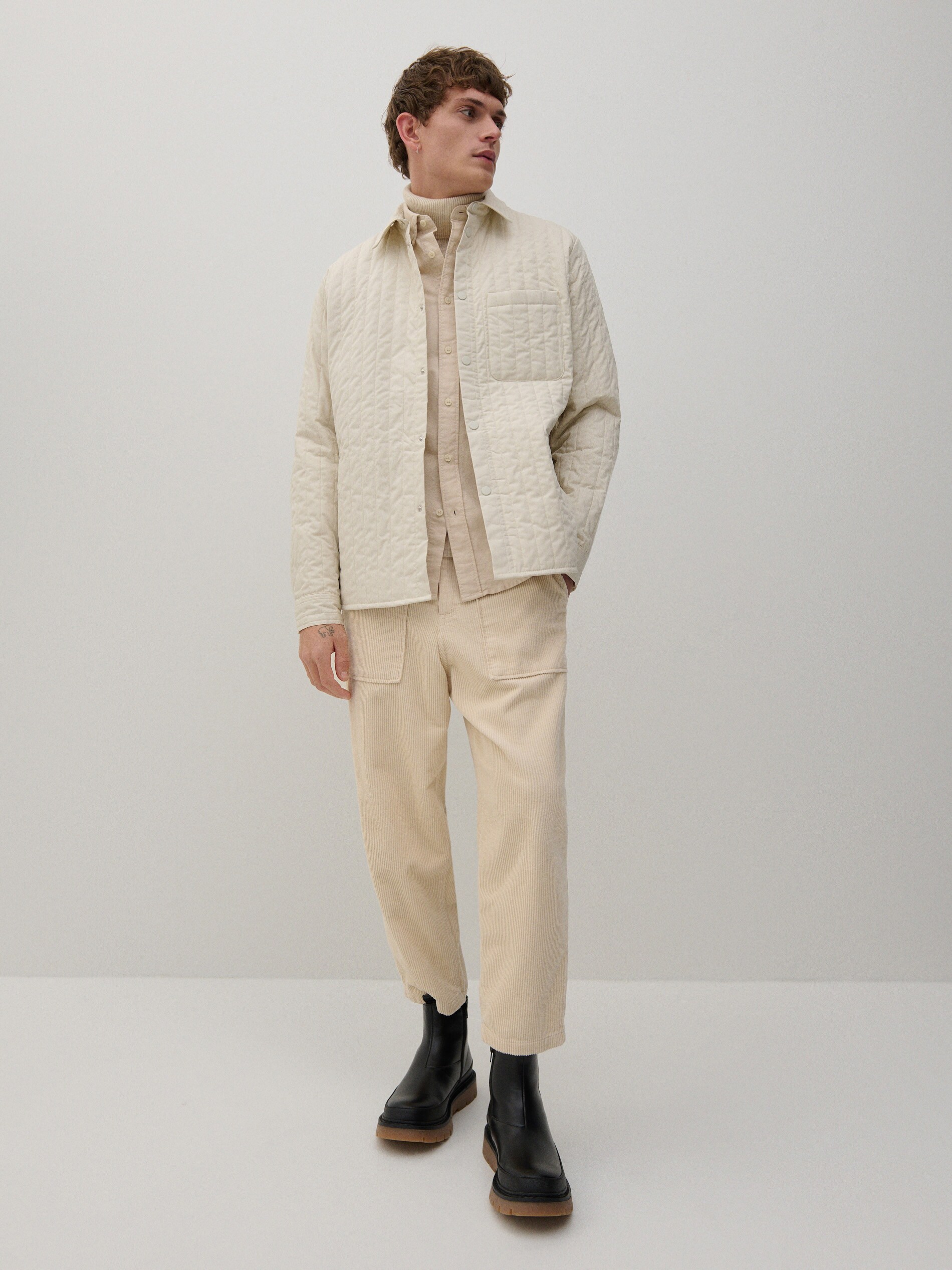 Prešívaná bunda s vreckami