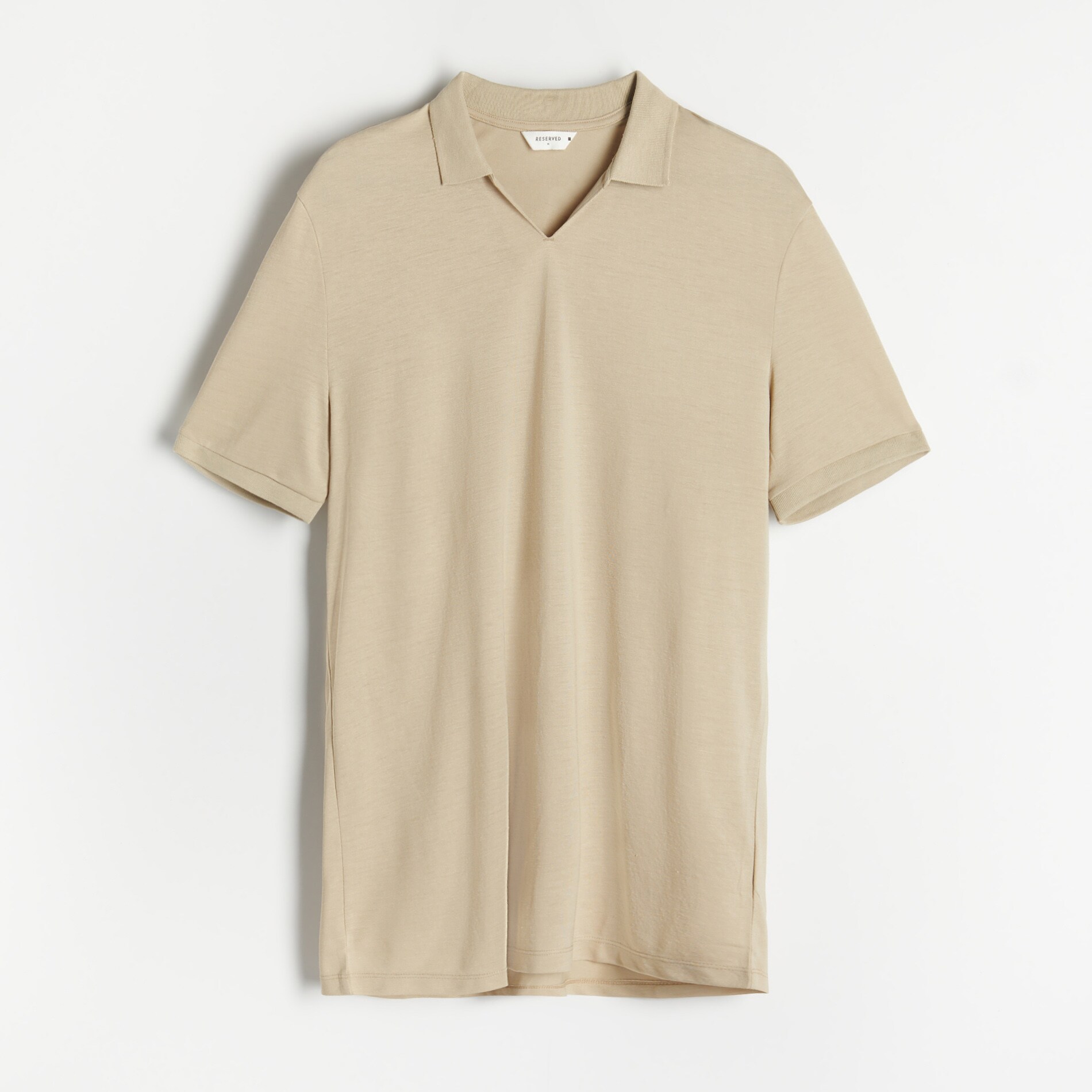 Reserved – Tricou polo în stil minimalist – Alb Reserved imagine noua gjx.ro