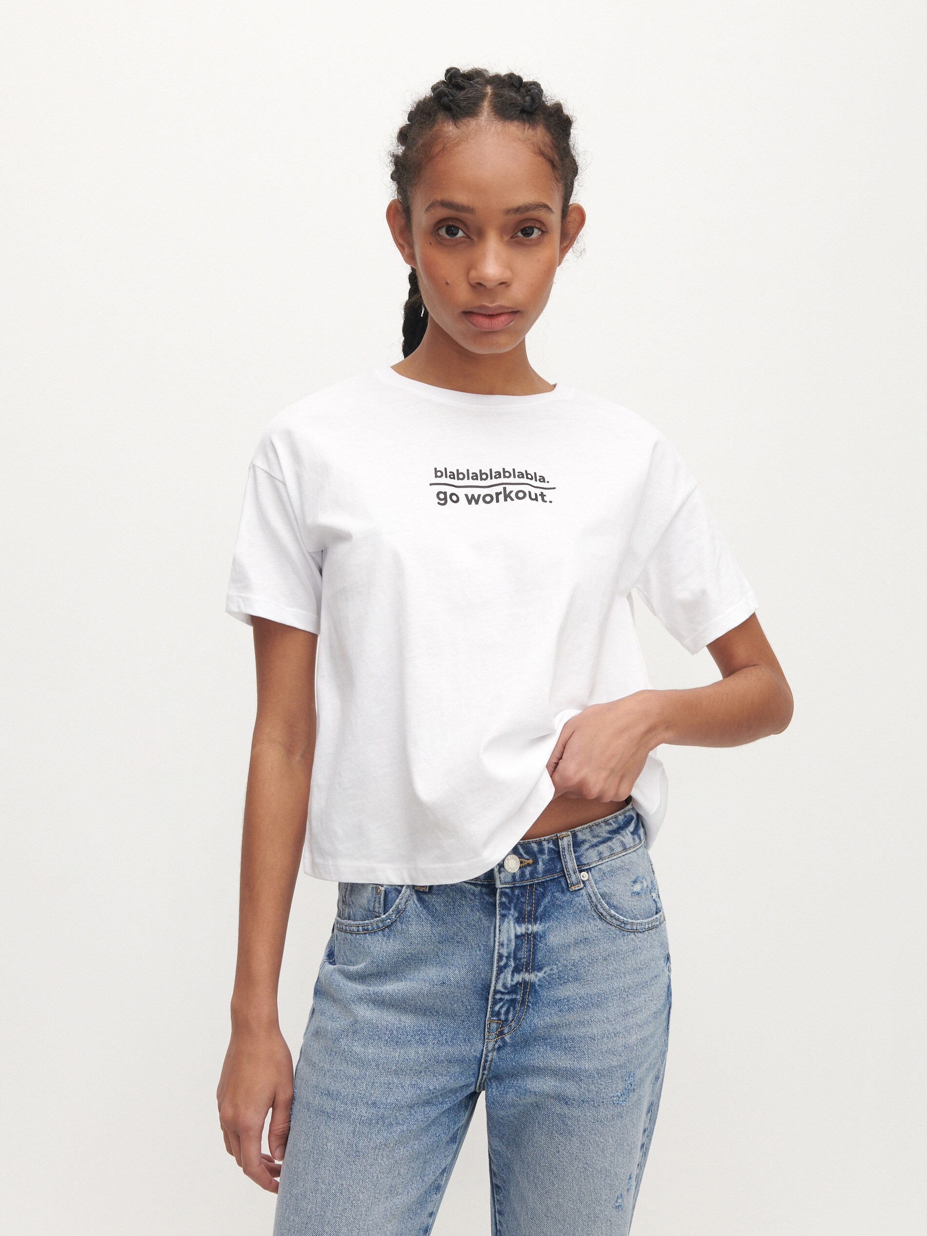 Bavlnené tričko s nápisom