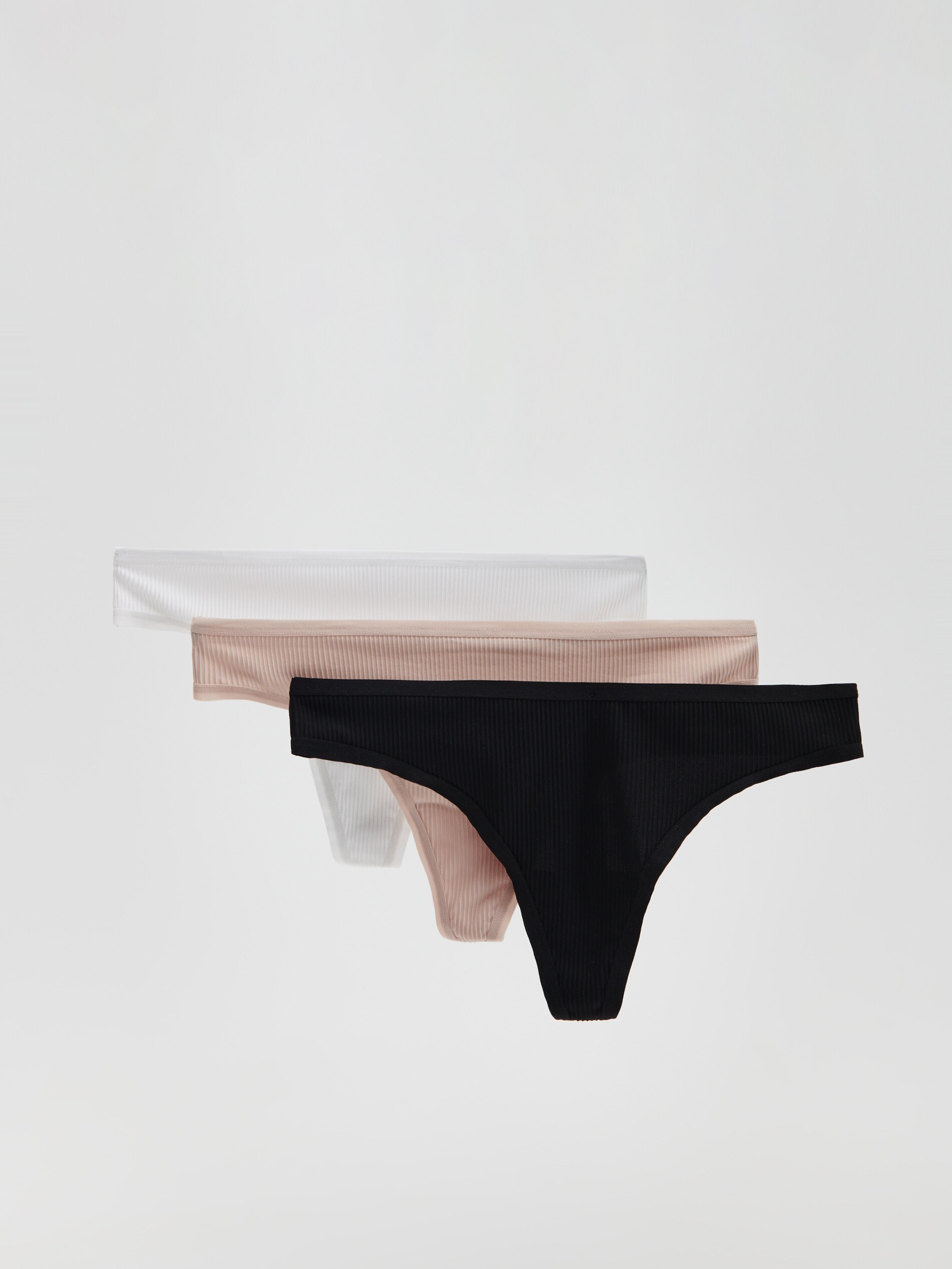 Súprava 3 táng z prúžkovaného úpletu