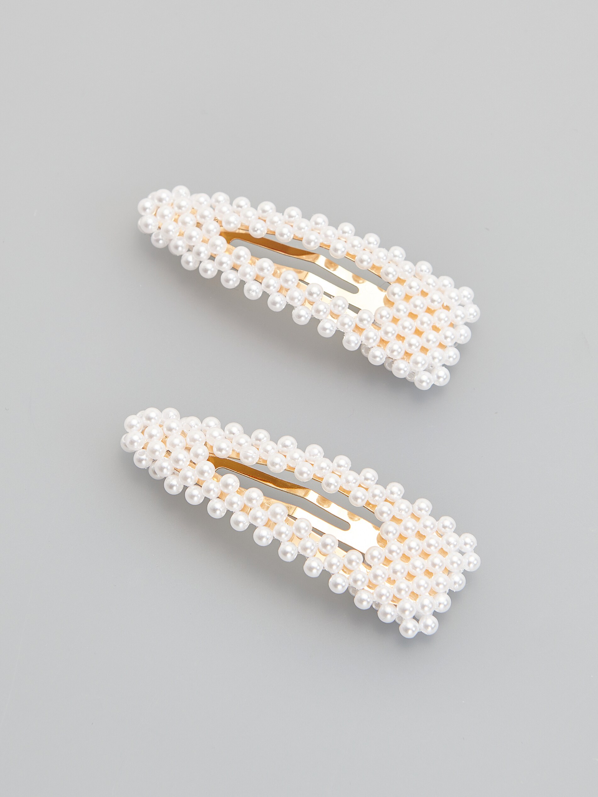 Súprava 2 sponiek do vlasov s umelými perlami
