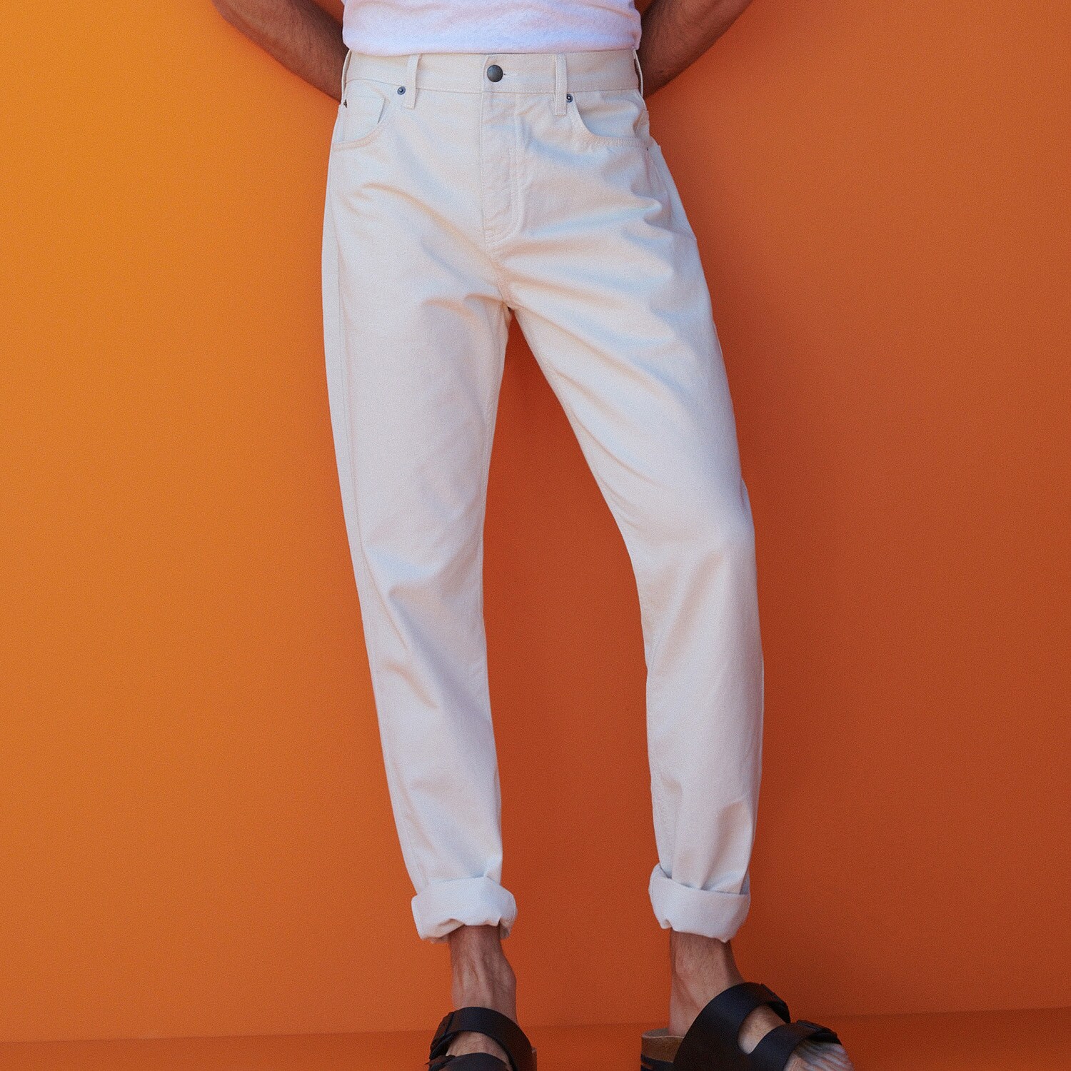 Bavlnené nohavice voľného strihu