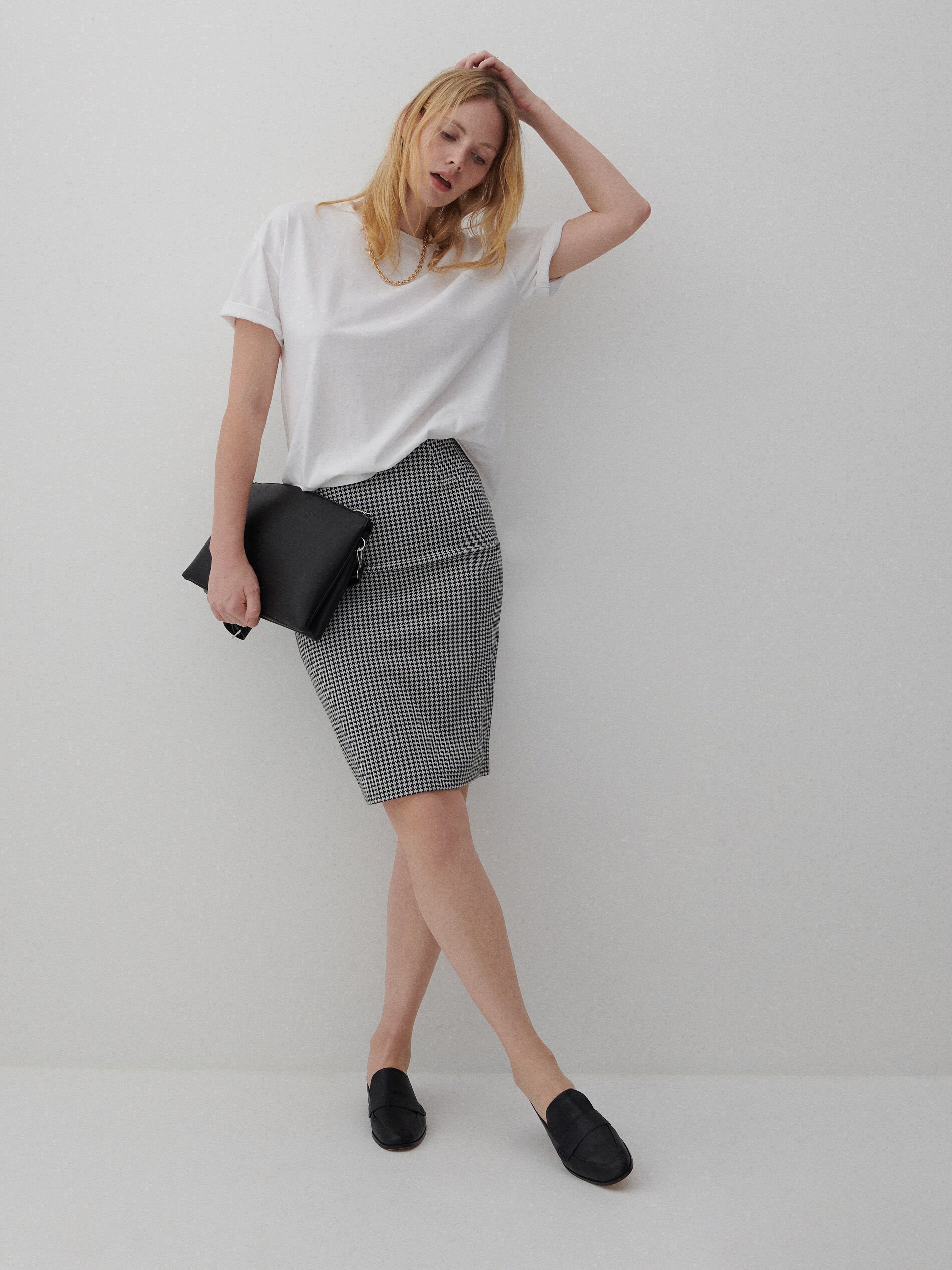 Žakárová úpletová sukňa