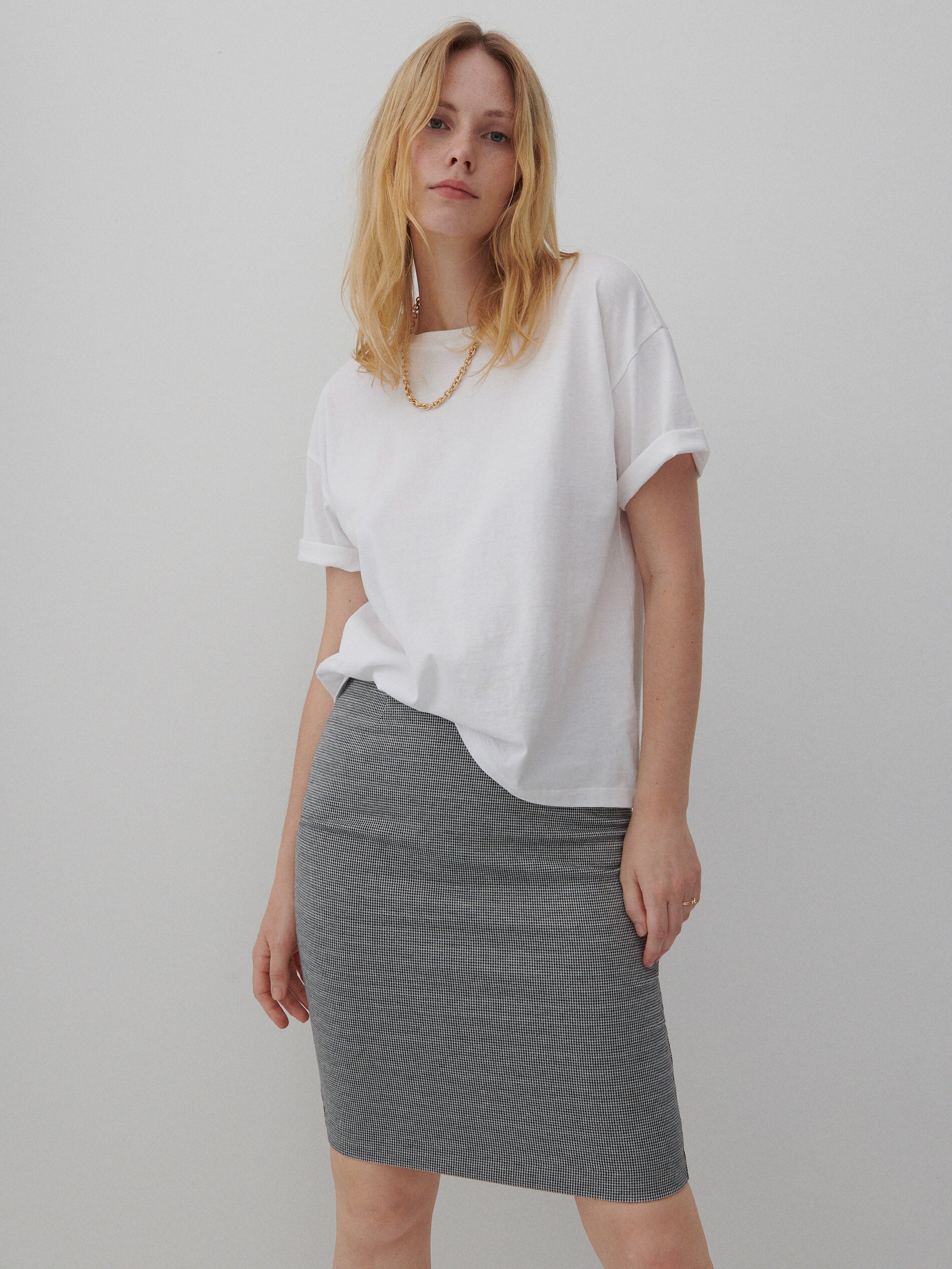 Žakárová úpletová sukňa