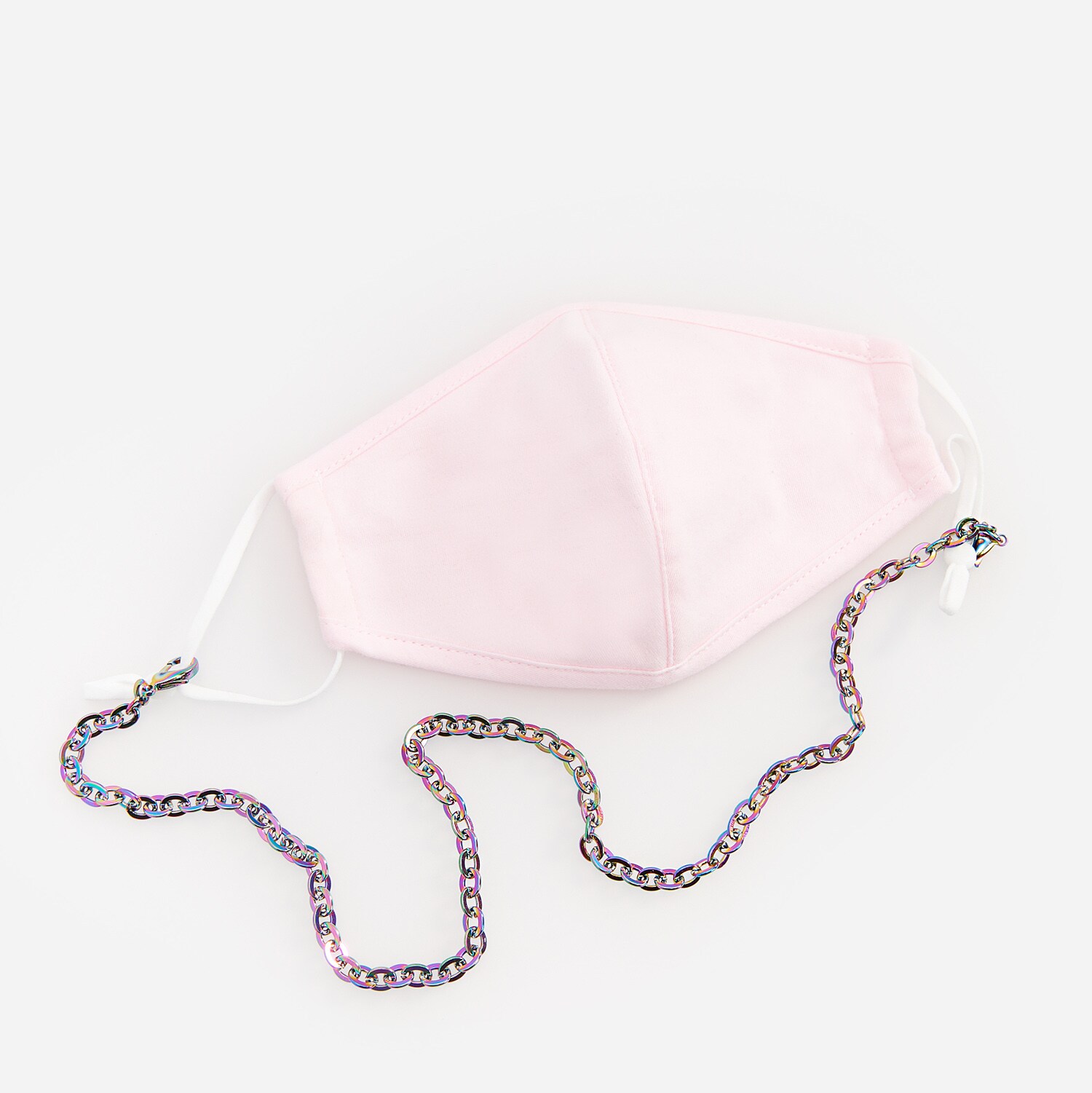 Bavlnená maska na tvár s ozdobnou retiazkou