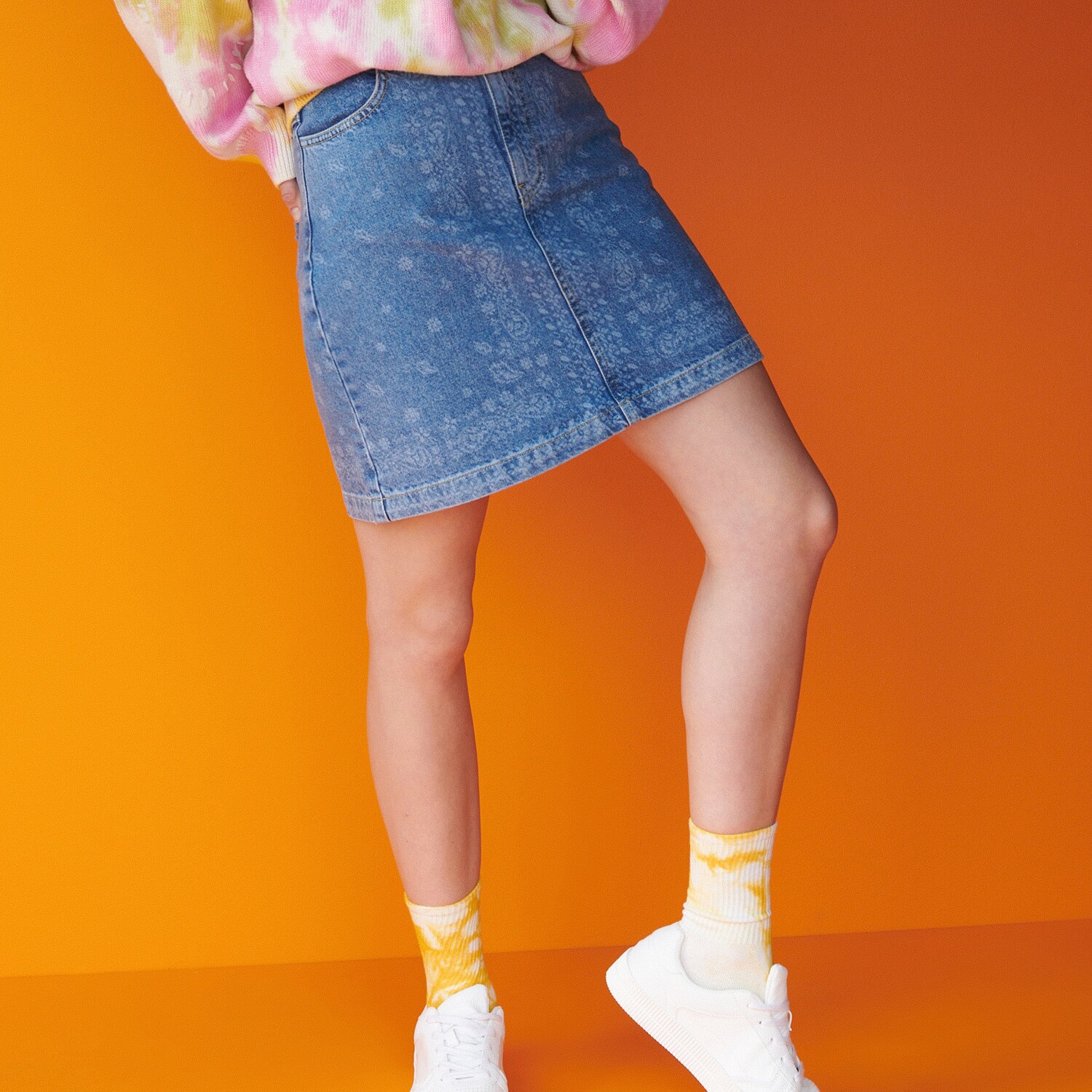 Denimová minisukňa