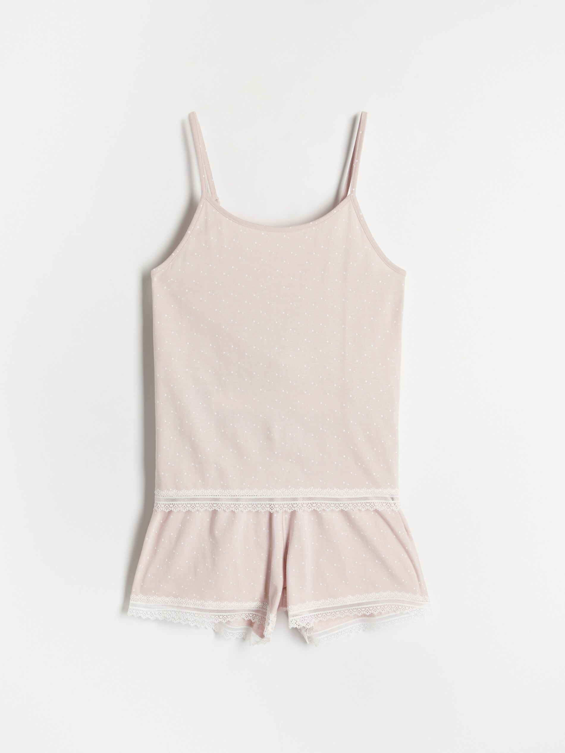 Dvojdielne pyžamo s čipkovanými detailmi