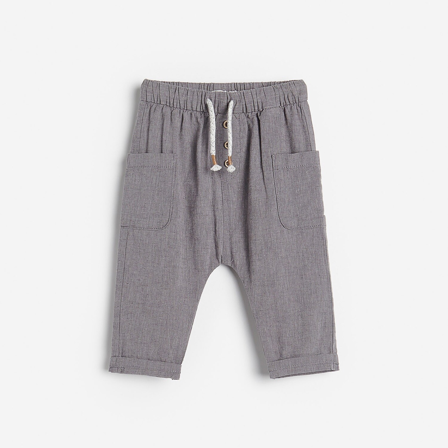 Ľanové látkové nohavice