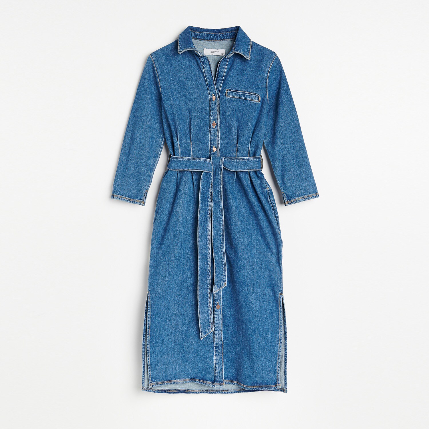 Džínsové košeľové šaty