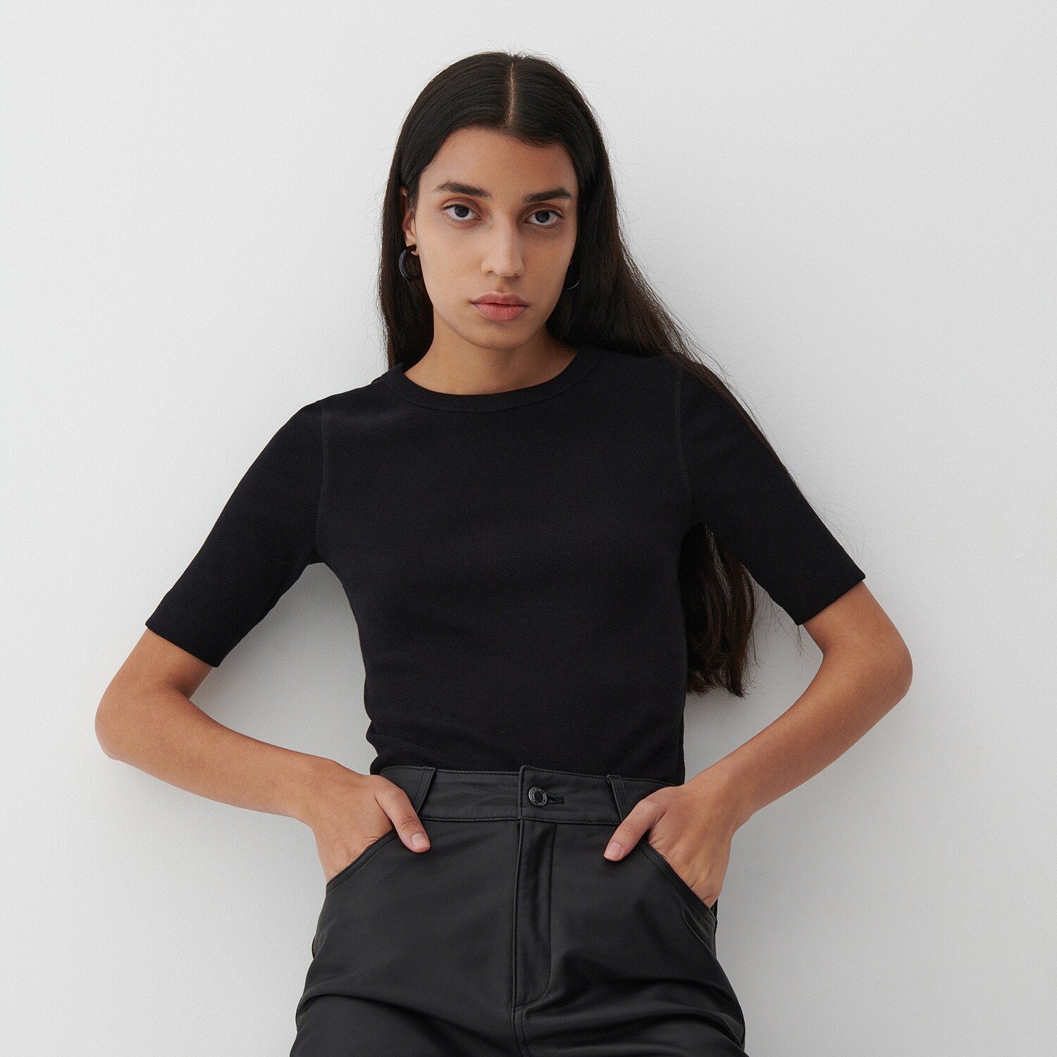 Tričko z prúžkovaného úpletu